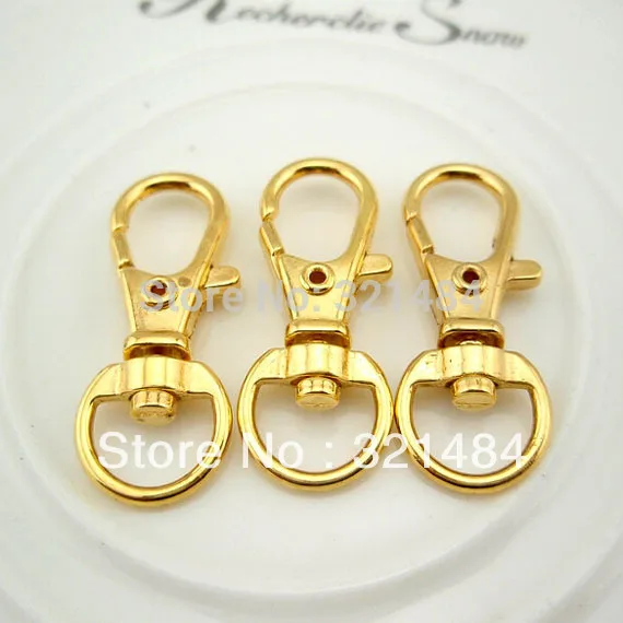 100 шт позолоченный металлический 32 мм кошелек цепь крюк поворотный коготь Омаров