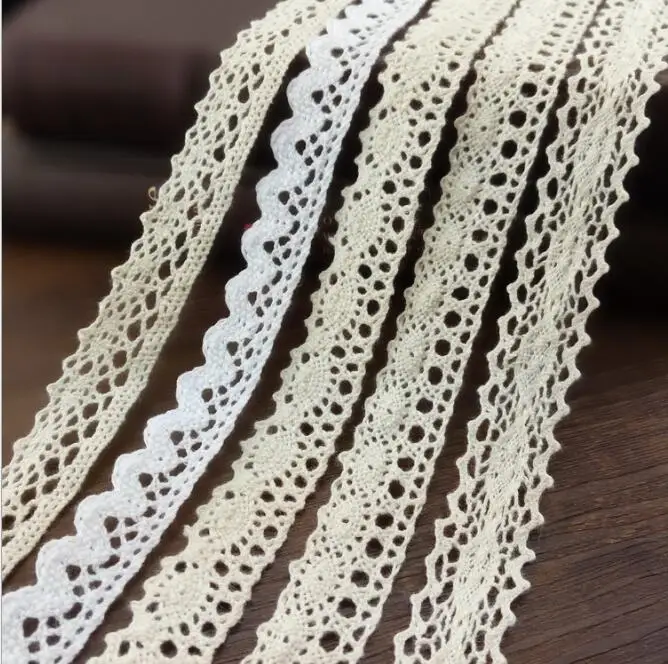 

20 Meters Various Widths White Cotton Lace Ribbon for Wedding Party Decoration Sewing Accessories DIY Craft Supplies