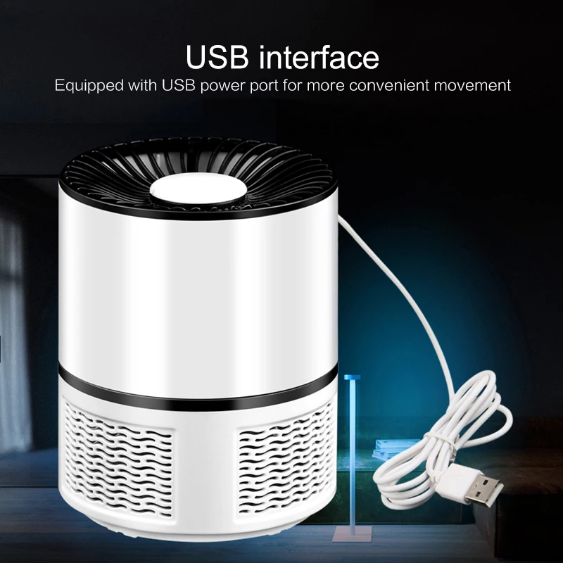 Противомоскитная лампа для дома и помещений, бесшумная, без излучения, USB, Противомоскитный репеллент, светодиодный, фотокатализатор, противомоскитная веревка, лампа, Прямая поставка