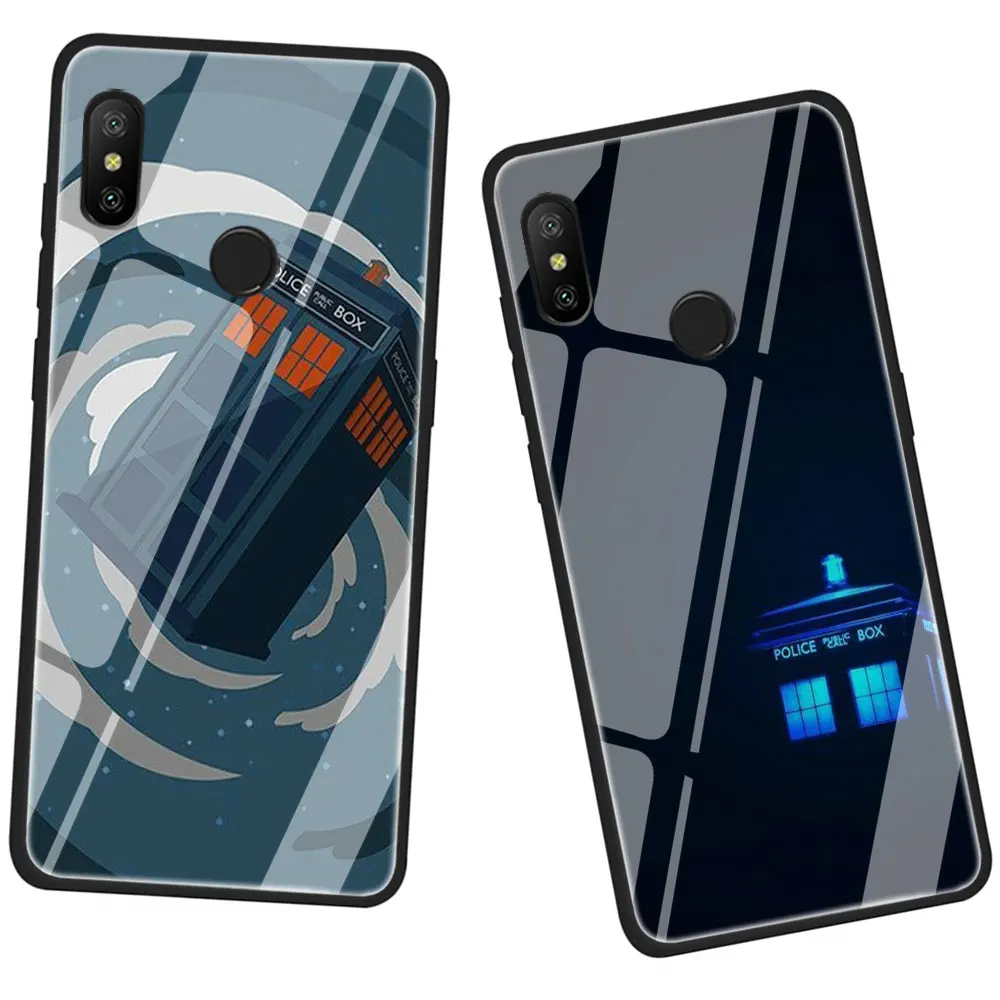 Защитный чехол Tardis из закаленного стекла для Xiaomi Mi 8 9 Redmi 4X 6A Note 5 6 7 Pro Pocophone F1 |