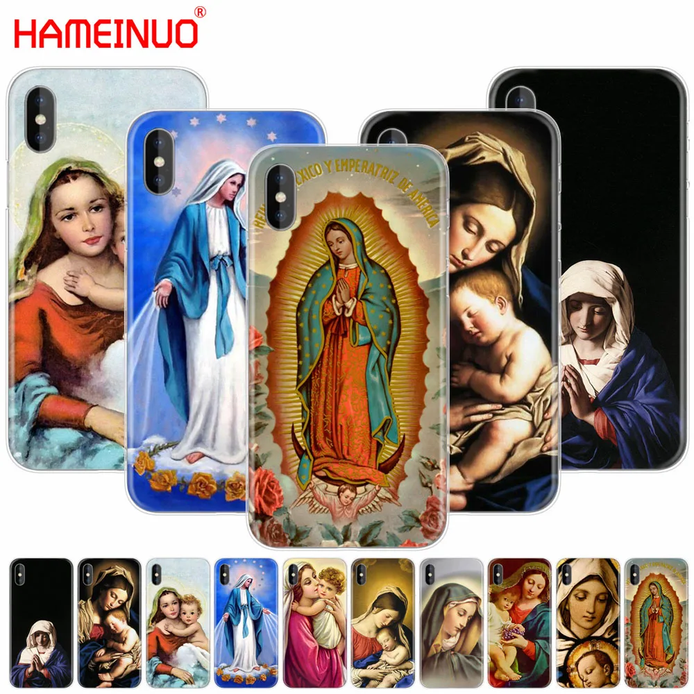 HAMEINUO Дева Мария христианские рождественские Чехлы для сотового телефона iphone X 8 7 6