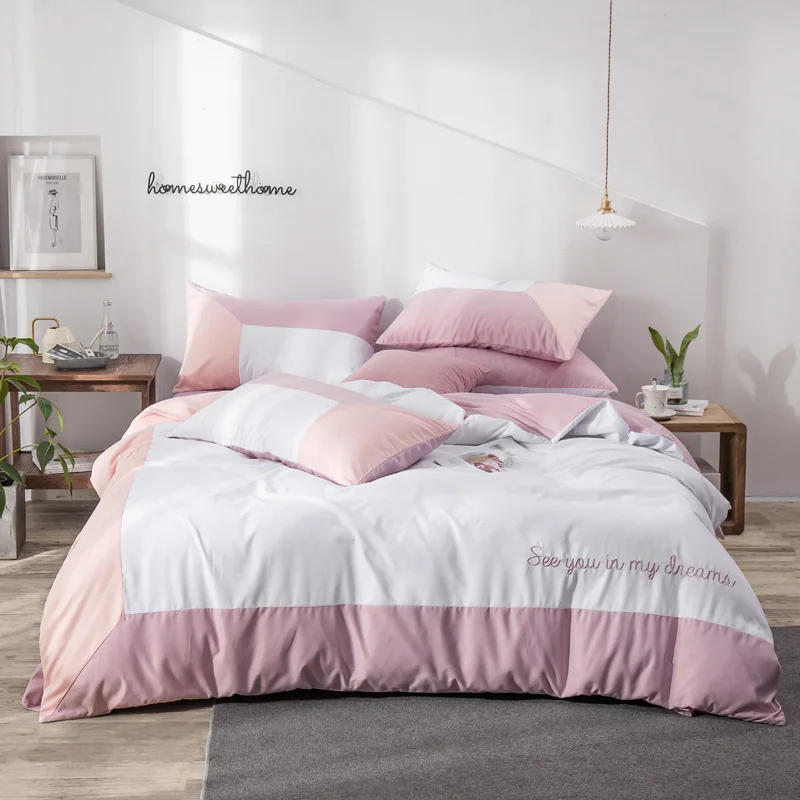 Новые двухцветные роскошные постельные принадлежности постельное белье