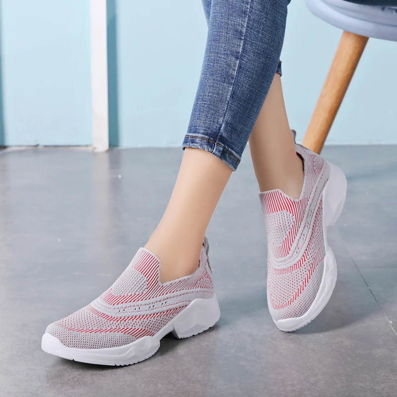 LEMAI Fashion Summer Women Sneakers Breathable Mesh Casual Shoes Woman Slip-on Ballerina Flats creepers moccasins 35-42 | Обувь