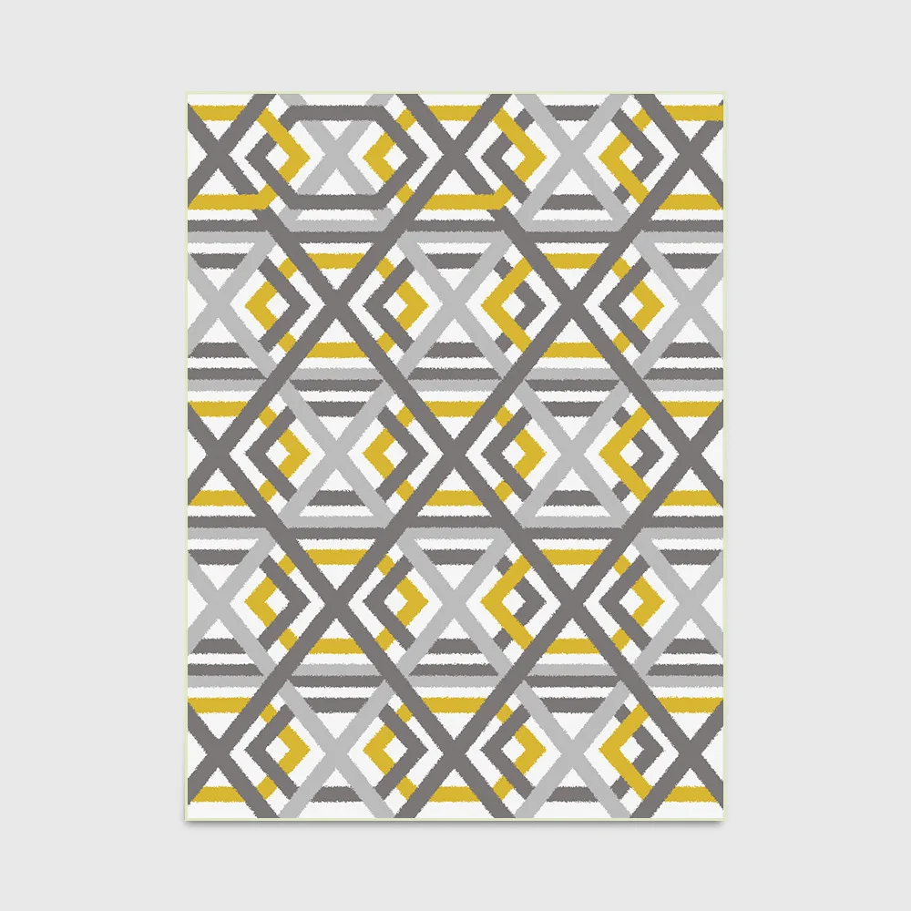 

Geometric Pattern Big Carpet Nordic Style Decor Living Room Bedroom Kids Children Play Floor Mats Anti-Slip Tea Table Area Rugs