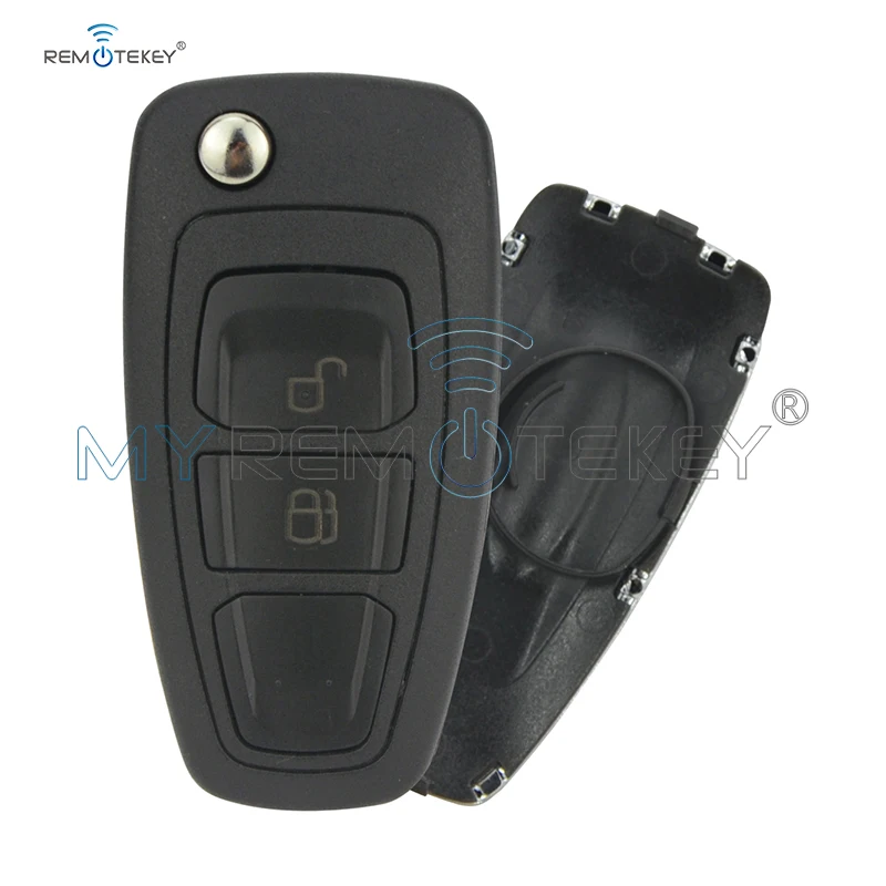 Remtekey флип дистанционный ключ чехол shell 2 кнопки HU101 ключа EB3T-15K601-BA 5WK50165 для Ford Ranger 2011 2012 2013