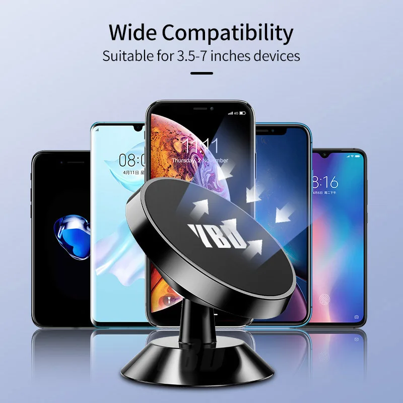 Автомобильный магнитный держатель для телефона YBD Huawei P20 Lite iPhone Samsung Redmi Note 7
