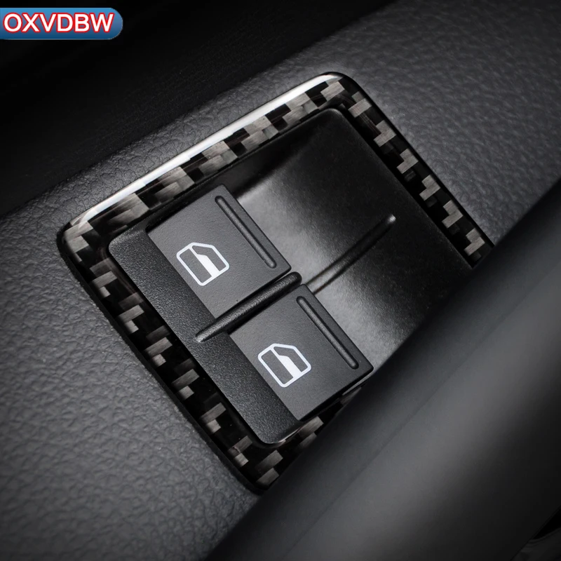 Аксессуары для Volkswagen Scirocco R: облицовка панели управления подъемником окон из карбонового волокна наклейки на внутреннюю отделку | Отзывы и видеообзор