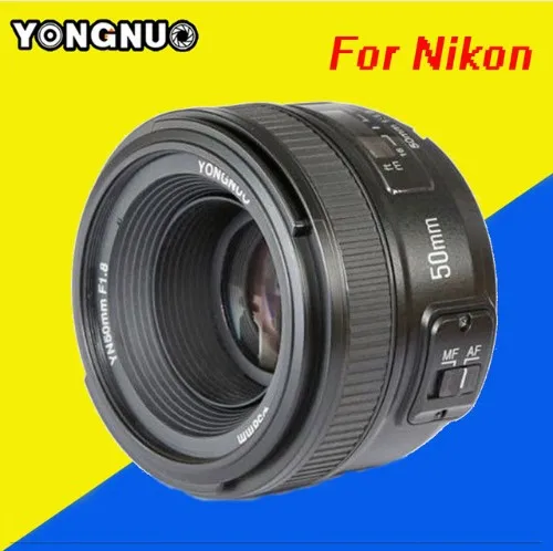 YONGNUO YN 50 мм YN50mm F1.8 Большая диафрагма Авто Фокус объектив для Nikon D800 D300 D700 D3200 D3300 D5100