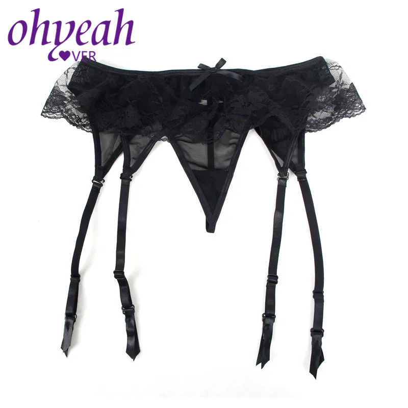 Ohyeahlover Горячая кружевные подвязки пикантные однотонные черный белый цвет