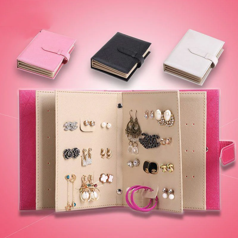 Для хранения серьги книга Портативный показать креативные ювелирные изделия из