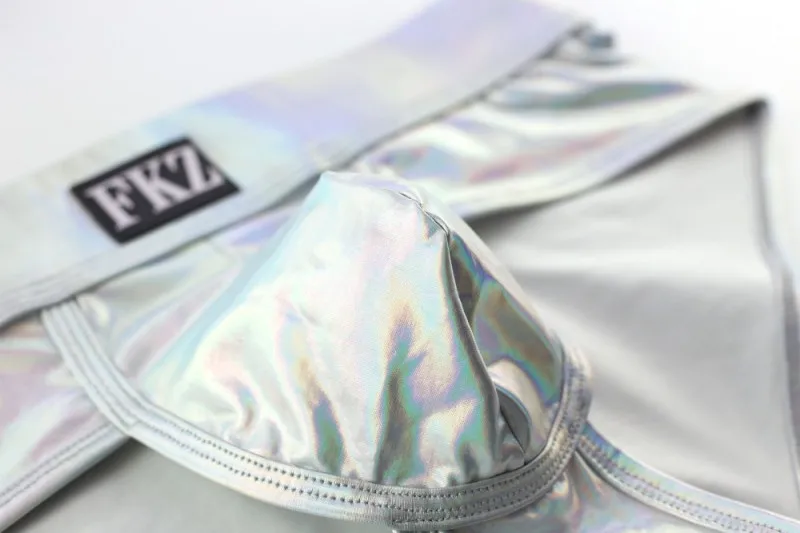 2 шт./партия мужские кожаные боксеры с металлическим блеском|leather boxer|shiny boxerleather