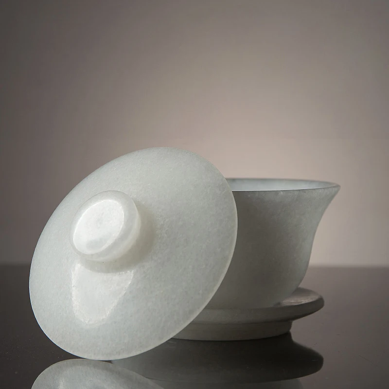 Чайные наборы из натурального белого нефрита 120 мл|tea set|tea teatea gaiwan |