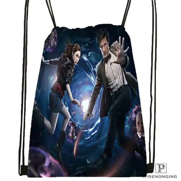 Custom peter-capaldi-doctor-who рюкзак с кулиской сумка милый Детская (черная спинка) 31x40 см