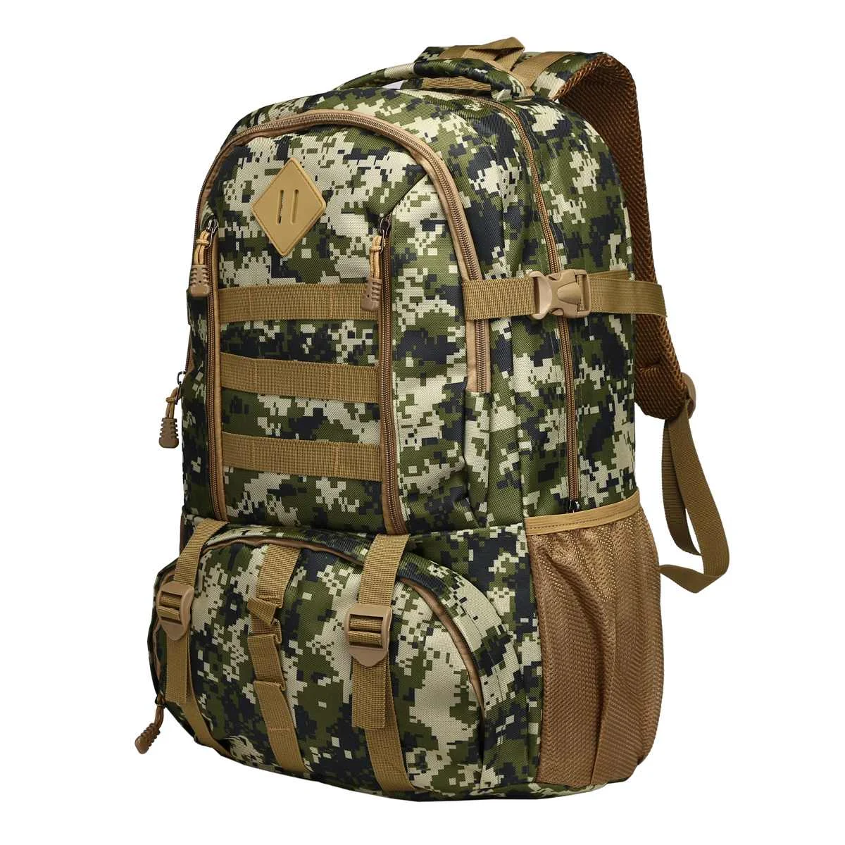 Jungle Большой 50л нейлоновый Открытый военный альпинистский Рюкзак Molle спортивный походный рюкзак для кемпинга рюкзак для путешествий альпинизма - Цвет: Jungle