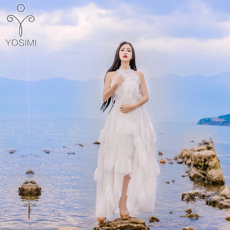 YOSIMI 2018 летнее платье длинное женское Сексуальное вечернее Макси элегантное