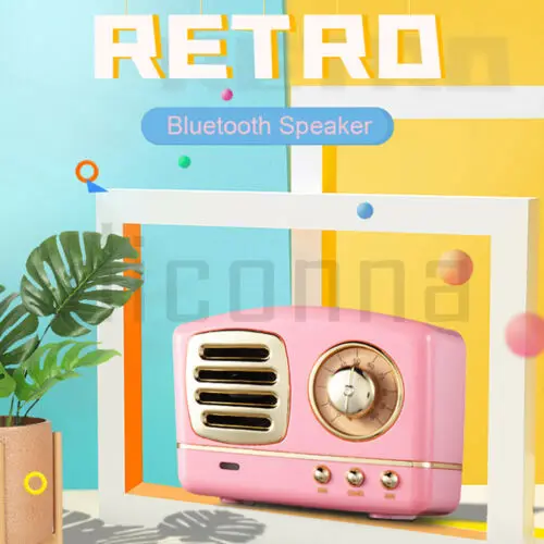 Мини Bluetooth Колонка для телефона бас ретро Беспроводная портативная винтажная