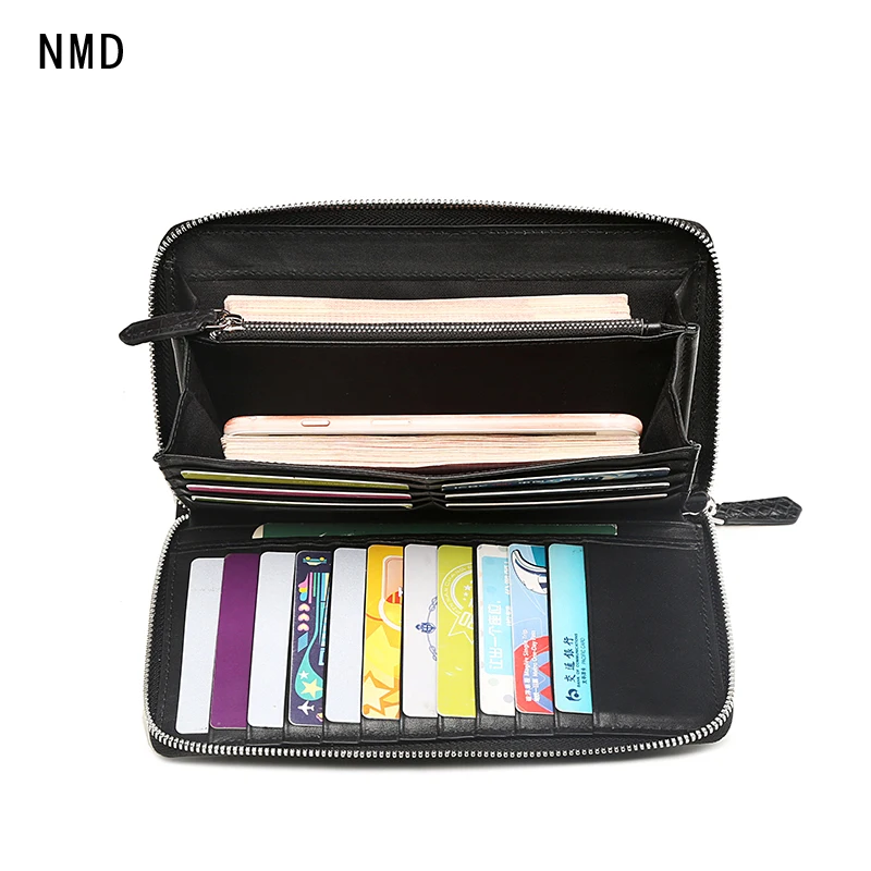 NMD классический деловой стиль подлинный крокодиловый живот молния закрывающий