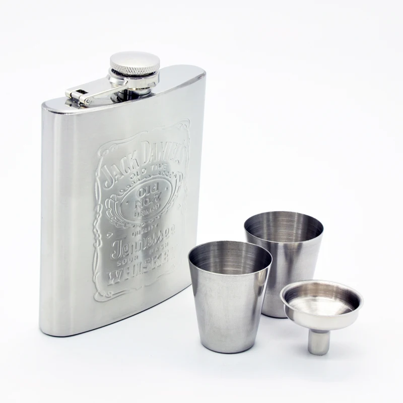 Фляжка для виски и алкоголя портативная фляжка из нержавеющей стали 7 унций с