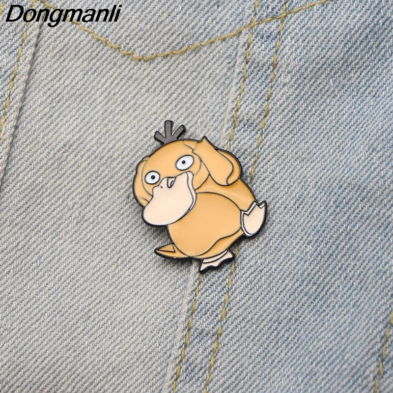 DMLSKY PsyDuck эмалированная булавка, металлическая брошь для одежды, сумок, рюкзаков, значков для женщин и мужчин, Милая брошь, булавка для воротника рубашки M2514