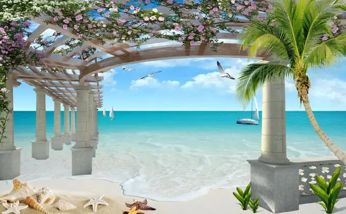 3d трехмерные декорации для дома с космическим песком морской звездой ТВ фон