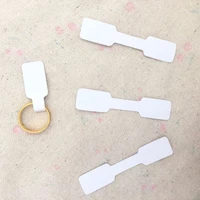 1 2x6cm white paper jewelry display card labels ring sticker hangtag 1000pcslot blank paper price tag labels packaging h009