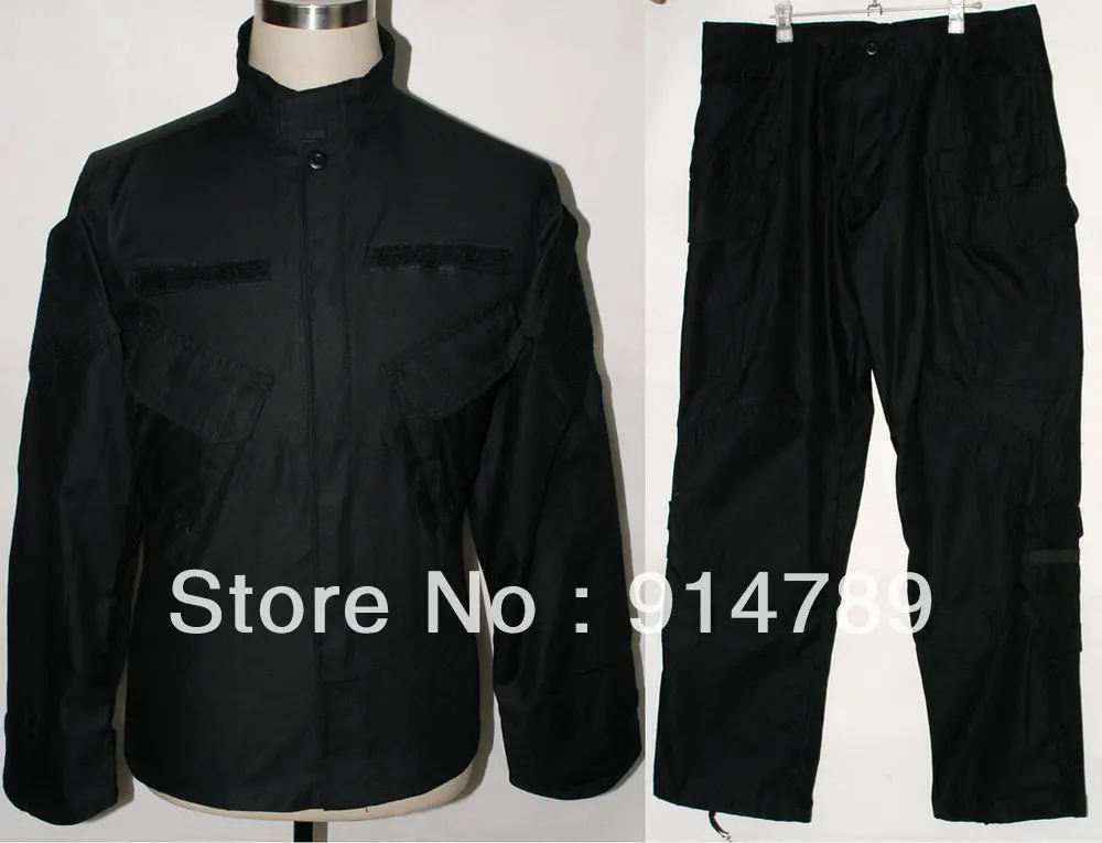 Армейская Боевая Военная форма пальто куртка брюки черные размеры 31877|military