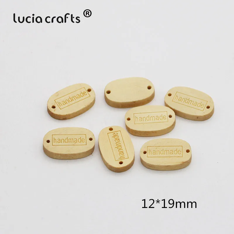 12x19mm Lucia ремесла 12 шт. "ручной работы" Узоры деревянный знак деревянная бирка торговая марка застежка буква Маркировка Этикетка E0208 - Цвет: 12x19mm