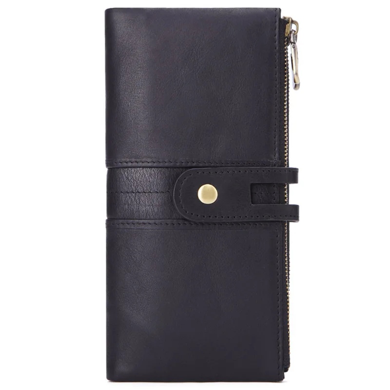 M9105 black COWATHER высокое качество мужские кошельки Топ Корова Натуральная Модный кожаный бумажник дизайн бизнес мужской кошелек carteira M9105 - Цвет: M9105 black
