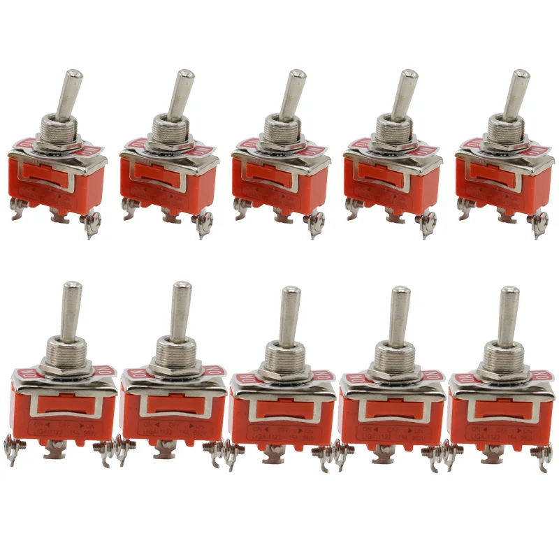 Button switch 1122 single pole single-throw 3foot 3step shaking arm toggle power 10pce | Обустройство дома