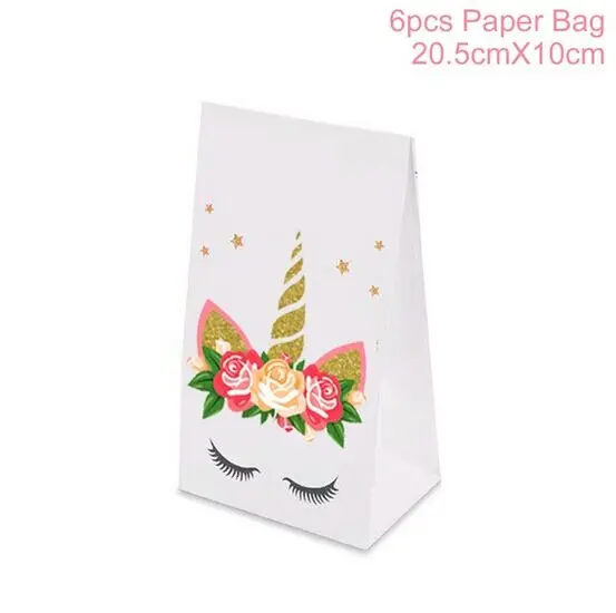 Gold Candy bag FENGRISE Золотой Единорог рога торт Топпер на день рождения Дети сувениры любимый красочный торт украшение Единорог свадебные принадлежности - Цвет: Gold Candy bag