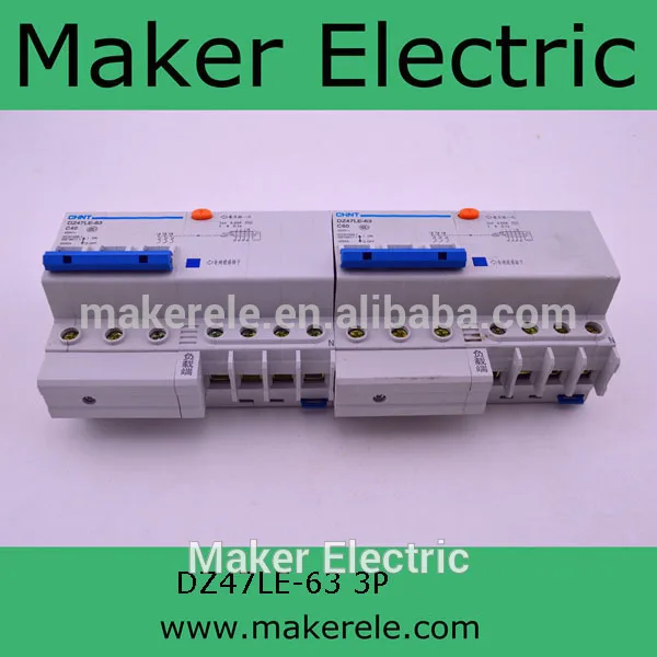 CHINT DZ47LE-63 C60 3 P 60A 3 полюса ELCB RCD Прерыватель Цепи при утечке на землю остаточный ток