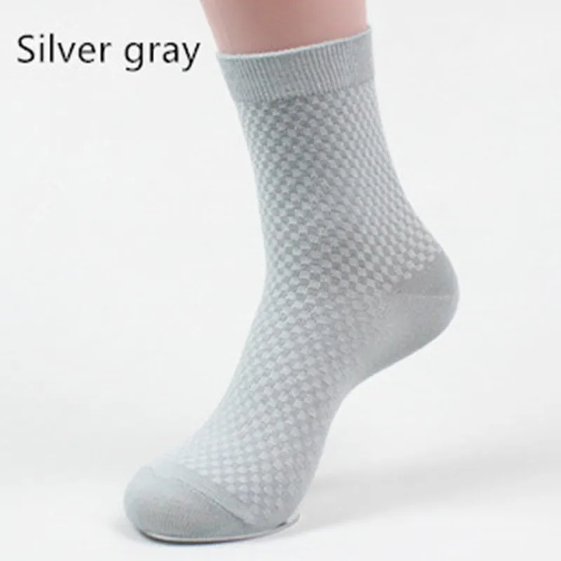 

6 Pairs Men Bamboo Fiber Socks Brand New Casual Business Antibacterial Deodorant Breathable Solid Color Men Long Sock F50