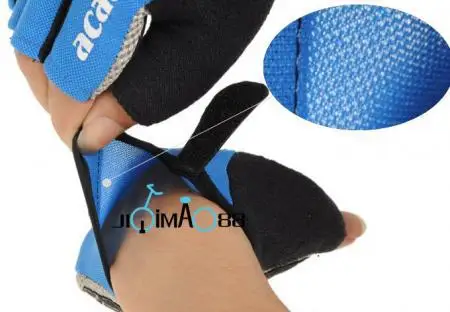 New Cycling Riding Bike Bicycle Outdoor mercerized cotton Half Finger Gloves Blue Size M|bicycle handlebar camera mount|bicycle flashingbicycle