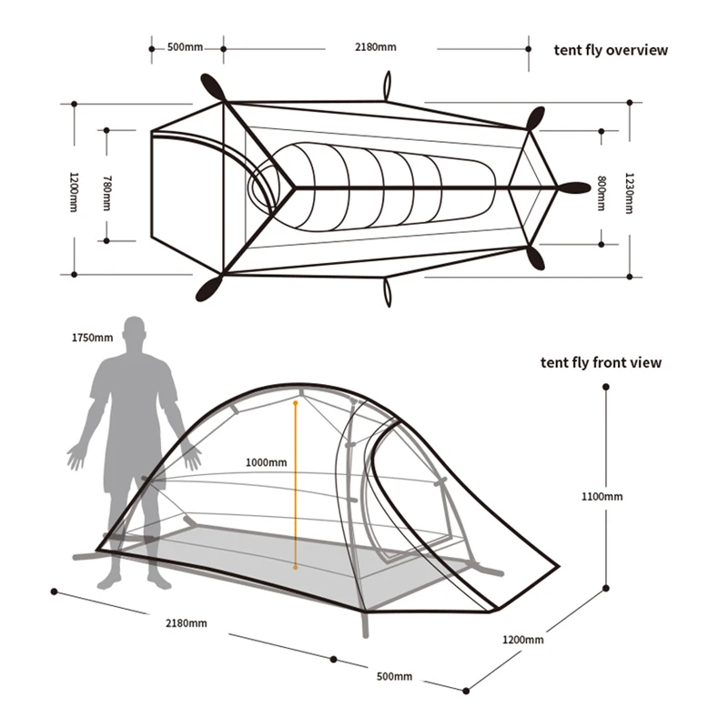 Туристическая палатка NatureHike Ультралегкая водонепроницаемая для кемпинга 1
