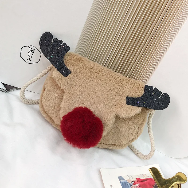 Зимняя сумка с оленем модная дизайнерская леопардовая на плечо из