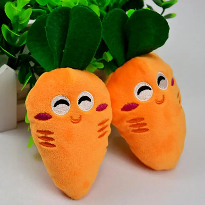 Новый 1 шт. собаки игрушки Pet Puppy пищалка ворса звук морковь для животных | Дом и сад