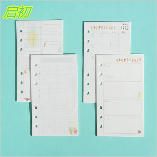 20 листов/упаковка летняя серия внутренние страницы для ежедневного планера