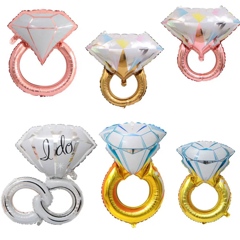 1 шт. надувное кольцо с бриллиантами|Воздушные шары и аксессуары| |