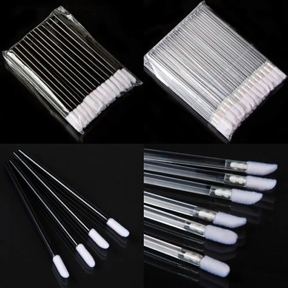 100 шт/50 шт Новый одноразовый Макияж Pro Кисть для губной помады губная щетка