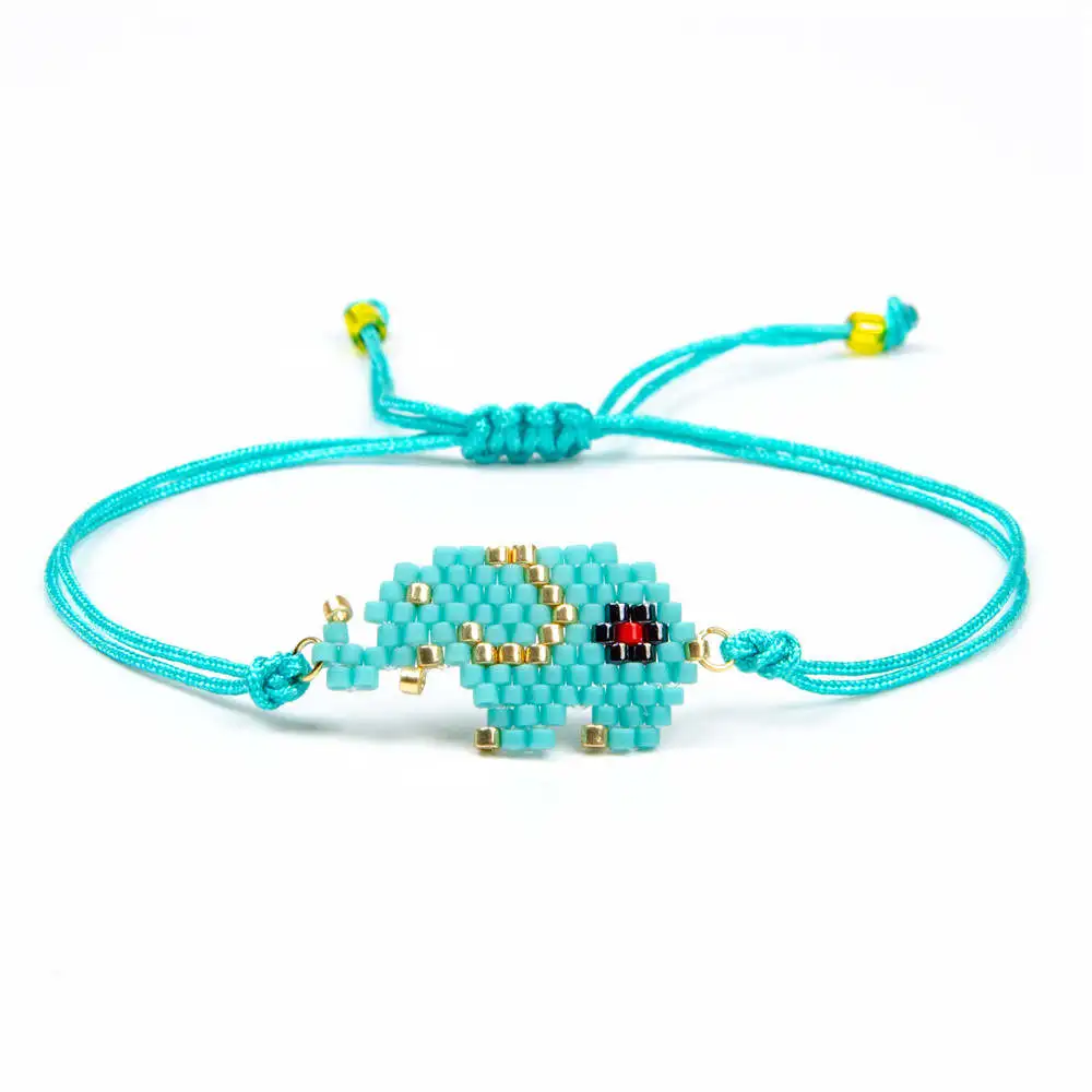 Go2boho MIYUKI браслет женский слон Pulseras Mujer Moda нарукавная повязка подарок ювелирные изделия детские браслеты с животными ручной работы сделай сам - Окраска металла: MI-B180391A Elephant
