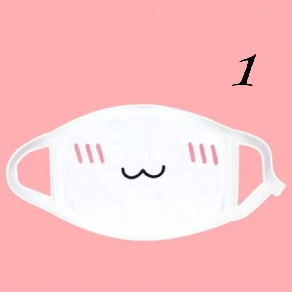 Унисекс Зимняя мода Kawaii Хлопок Аниме Пылезащитная маска милый рот маска для лица мультфильм Kpop Счастливый медведь для женщин и мужчин маски для рта - Цвет: 1