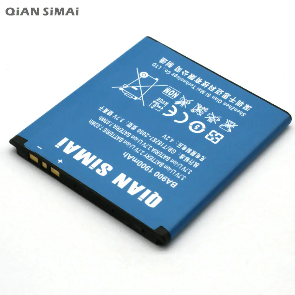 QiAN SiMAi High Quality BA900 1900mAh Battery For Sony Xperia TX GX LT29i J Sh36 ST26i L C2104 C2105 E1 M C2004 C2005 C1904 | Мобильные