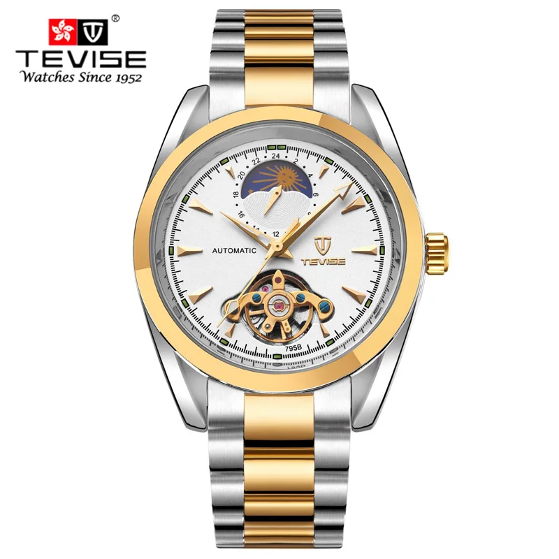 Relogio Masculino TEVISE 795B Роскошные Брендовые Часы для мужчин Tourbillon автоматические