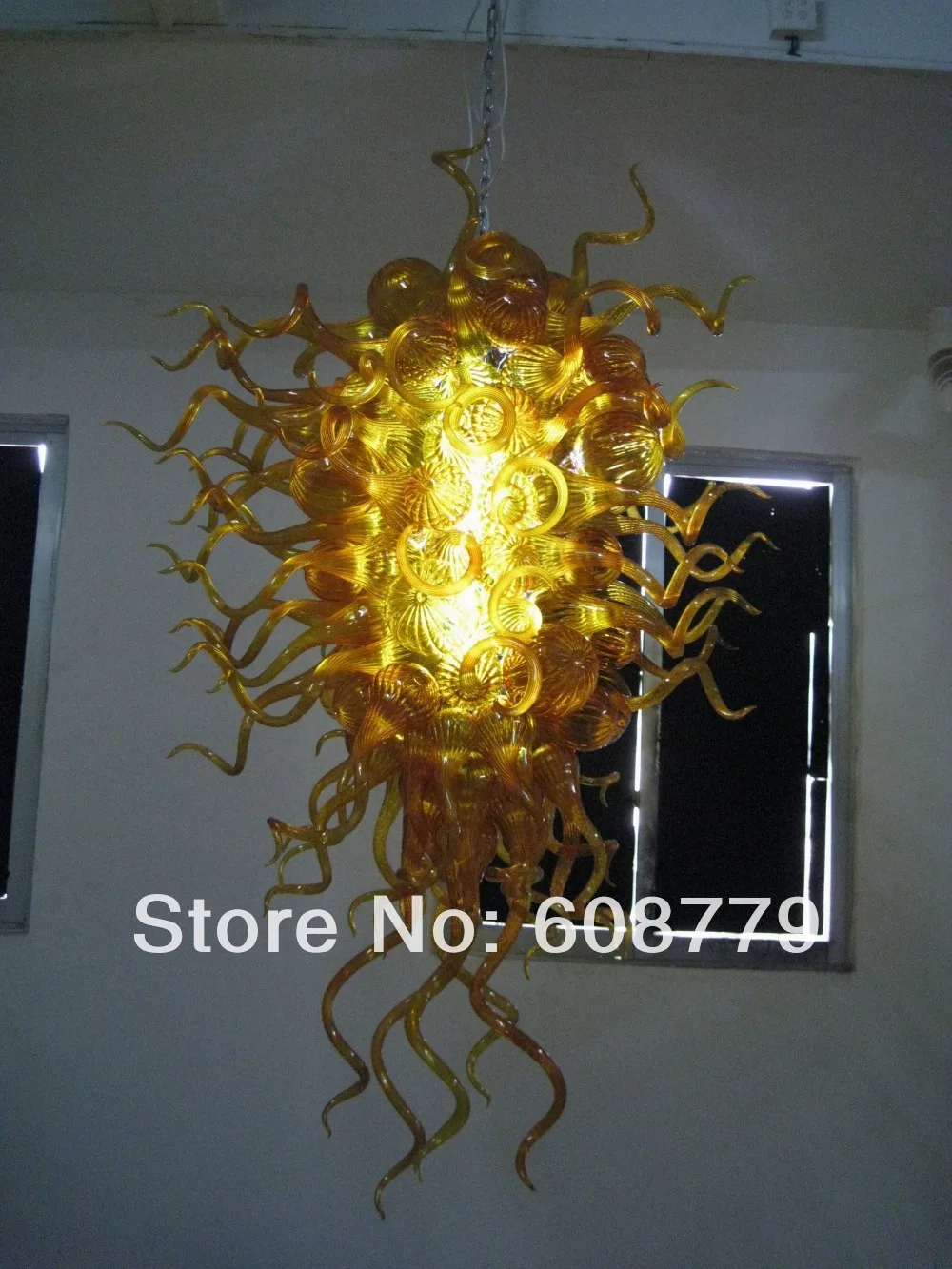 

Professional Packing Majestic Lighting Blown Glass Amber Chandelier