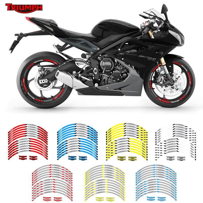 

New Motorcycle wheel sticker 12Pcs Thick Edge Outer Rim Sticker Stripe Wheel Decals For