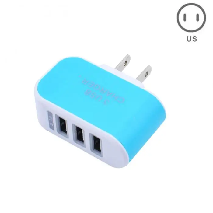 Штепсельная Вилка EU/US настенная зарядная станция 3 порта USB зарядное устройство