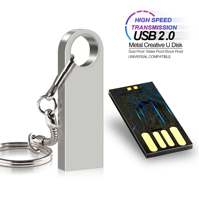 Водонепроницаемый флеш накопитель USB 32 Гб 64 ГБ металлический 8 16 128 память memoria Cel