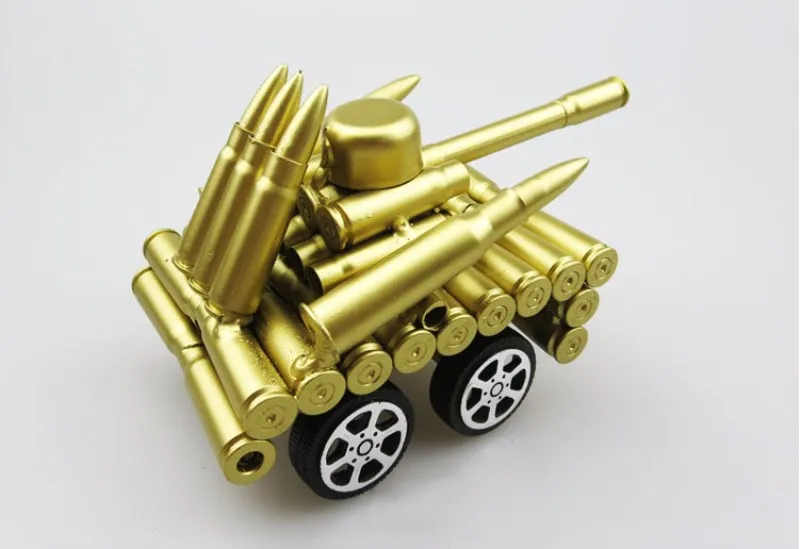 Четырехколесный танк украшение для дома пуля ракушки ремесла военная модель