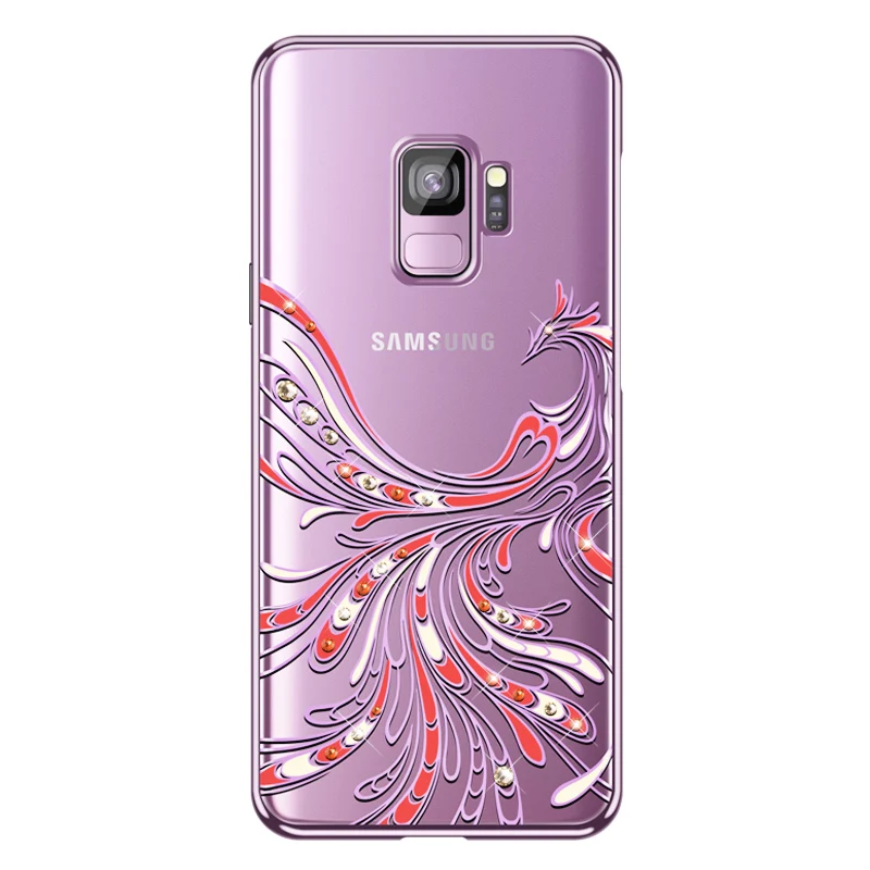 KINGXBAR для samsung s9 plus Сердце Симпатичные уполномоченный Swarovski горный хрусталь
