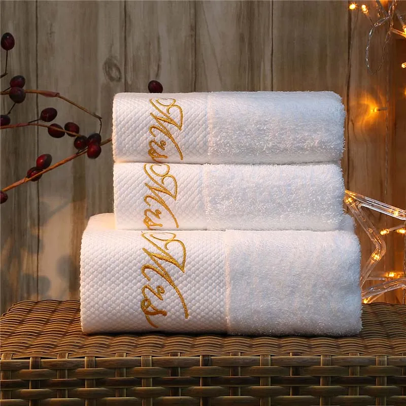 1 шт., вышитые короны, белые, 5 звезд, гостиничные полотенца, хлопок, набор полотенец, полотенце для лица, банное полотенце, мочалки, высоко впитывающие - Цвет: 4